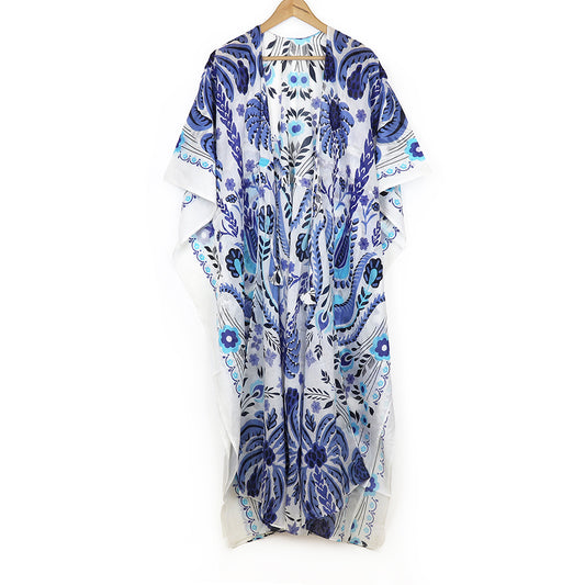 Folksy Floral Print Kaftan