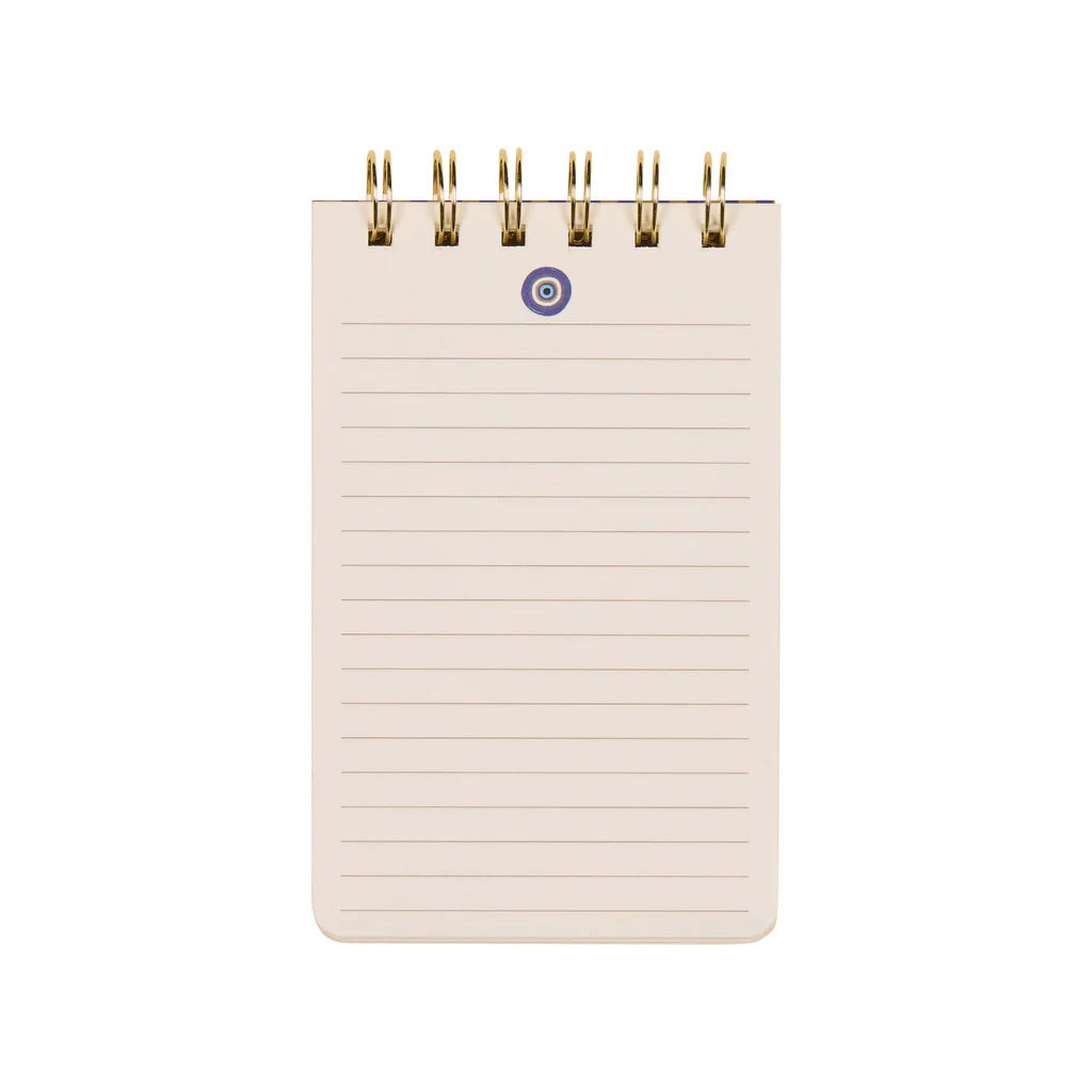 A small, spiral-bound lined notepad with high-quality paper, seen from above on a white background.