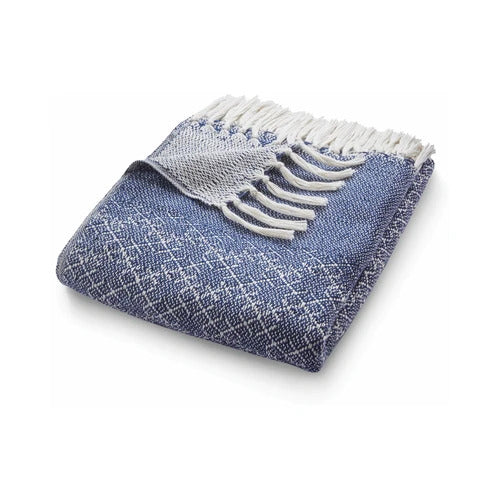 Trellis Navy Throw