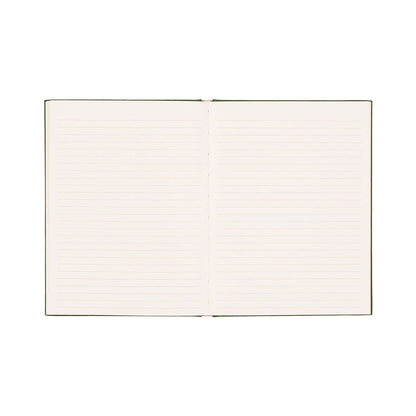 An open Palm Tree Journal showing two blank, lined pages on a white background.