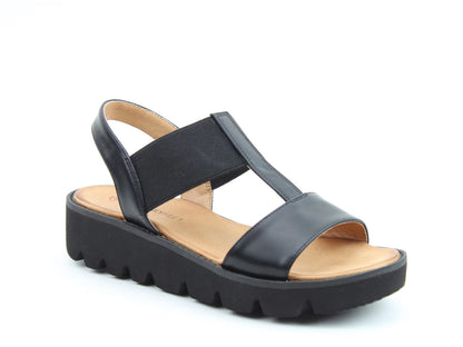 The Ritz Casual Sandals boast a thick platform sole, open toe, and elastic straps made from vegan-friendly materials. Enjoy every step with their cushioned footbed, ensuring both style and comfort.